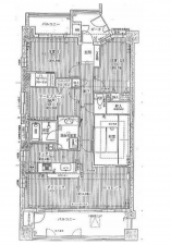 豊橋市前田南町、マンションの間取り画像です