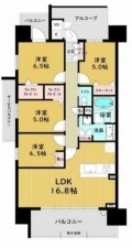 豊橋市前田中町、マンションの間取り画像です