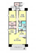 豊橋市花田町、マンションの間取り画像です