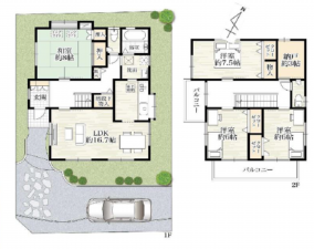豊橋市春日町、中古一戸建ての間取り画像です