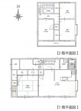 豊橋市多米東町、中古一戸建ての間取り画像です