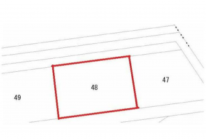 豊橋市神野新田町、土地の間取り画像です