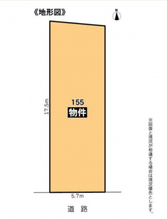 豊橋市中世古町、土地の間取り画像です