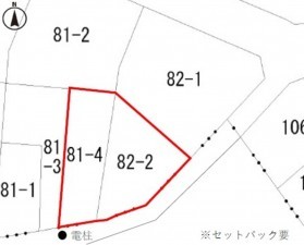 豊橋市東雲町、土地の間取り画像です