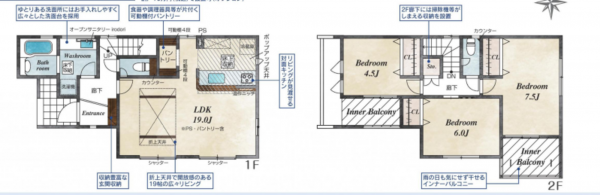 豊橋市西高師町、新築一戸建ての間取り画像です