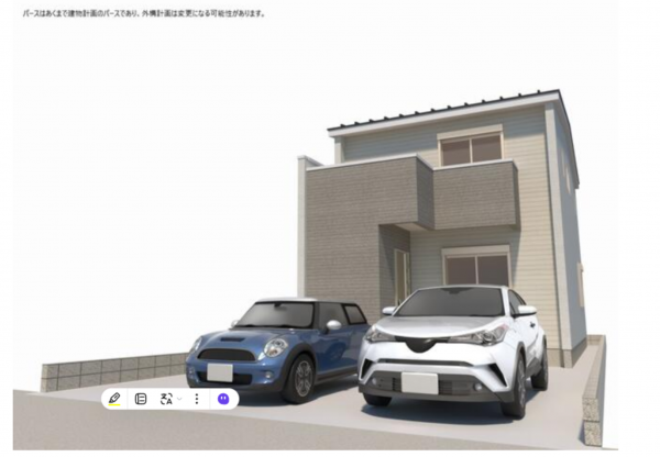 豊橋市羽根井町、新築一戸建ての画像です
