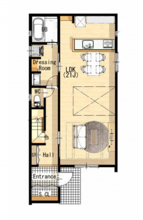 豊橋市羽根井町、新築一戸建ての間取り画像です