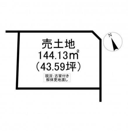 豊橋市東田町、土地の間取り画像です