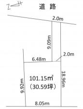 豊橋市牛川町、土地の間取り画像です