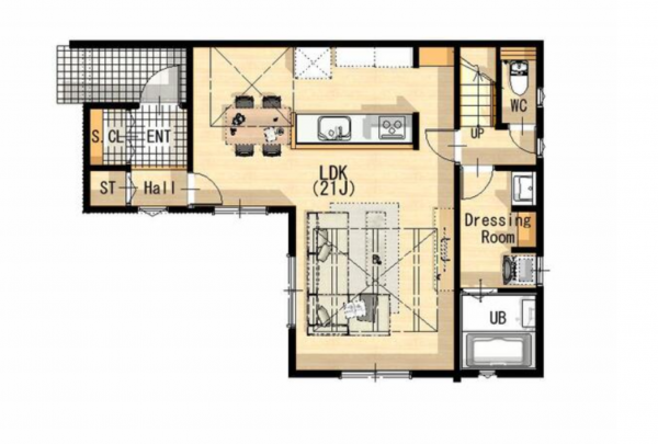 豊橋市旭町、新築一戸建ての間取り画像です