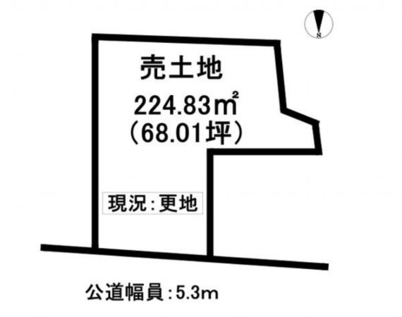 豊橋市牛川町、土地の間取り画像です