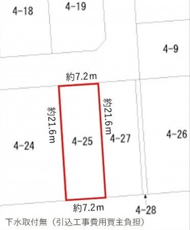 豊橋市忠興、土地の間取り画像です