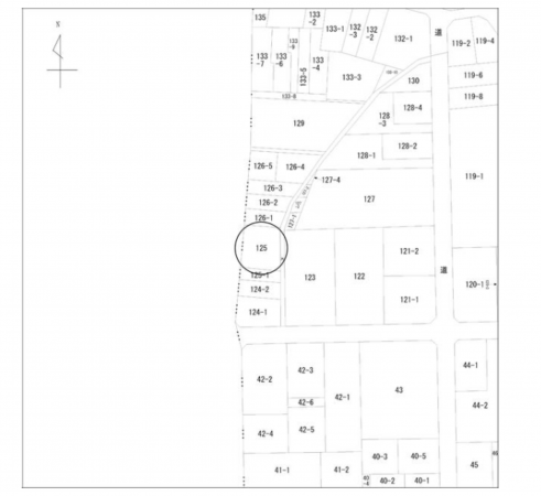 豊橋市花中町、土地の間取り画像です