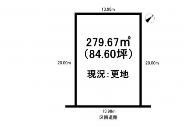 豊橋市牛川町、土地の間取り画像です