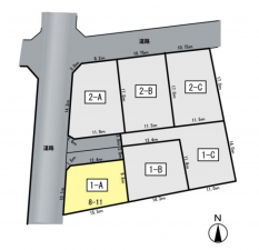 豊橋市東岩田、土地の間取り画像です