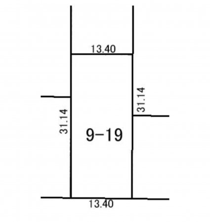 豊橋市中岩田、土地の間取り画像です