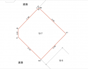 豊橋市牛川通、土地の間取り画像です