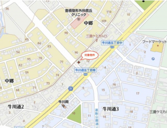 豊橋市牛川通、土地の画像です