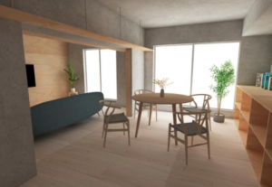 豊橋市向山町、マンションの居間画像です