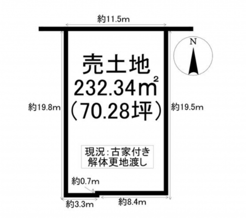 豊橋市東田町、土地の間取り画像です