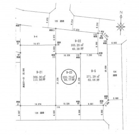 豊橋市多米東町、土地の間取り画像です