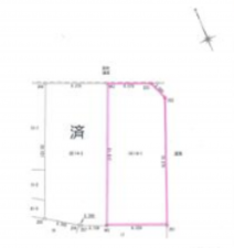 豊橋市東田仲の町、土地の間取り画像です