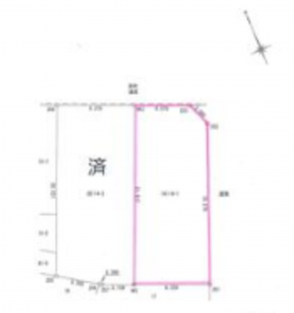 豊橋市東田仲の町、土地の間取り画像です