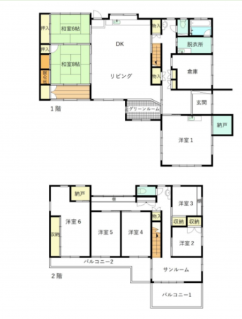 豊橋市多米中町、中古一戸建ての間取り画像です