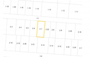 豊橋市多米中町、土地の間取り画像です