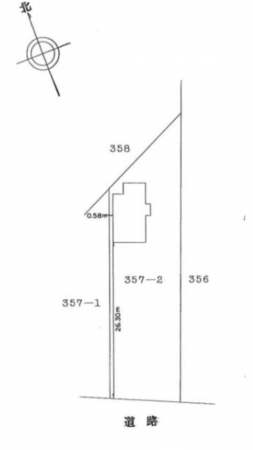 豊橋市大岩町、土地の間取り画像です