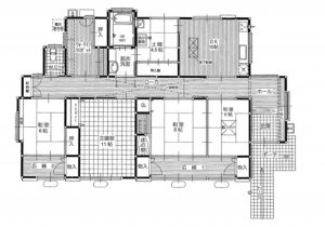 豊橋市大岩町、中古一戸建ての間取り画像です