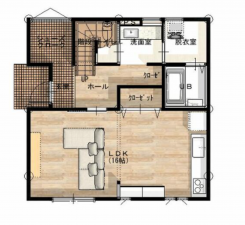 豊橋市牛川町、新築一戸建ての間取り画像です
