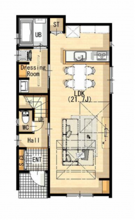 豊橋市池見町、新築一戸建ての間取り画像です
