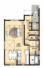 豊橋市牧野町、新築一戸建ての間取り画像です