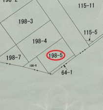豊橋市草間町、土地の間取り画像です