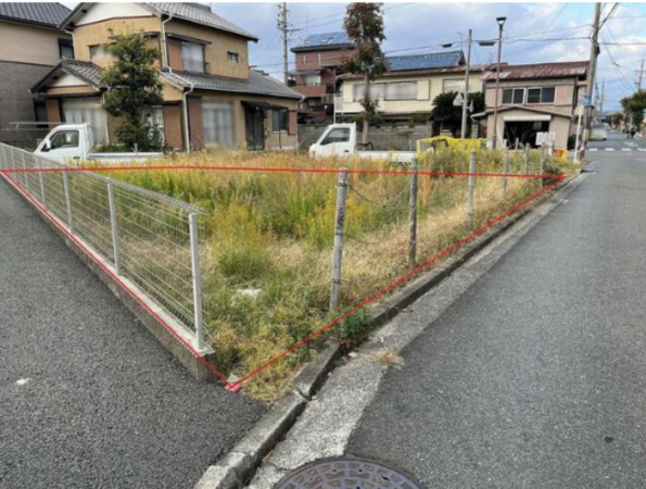 豊橋市吉川町、土地の前面道路を含む現地写真画像です