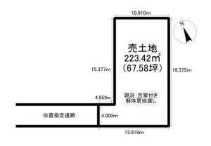 豊橋市三本木町、土地の間取り画像です