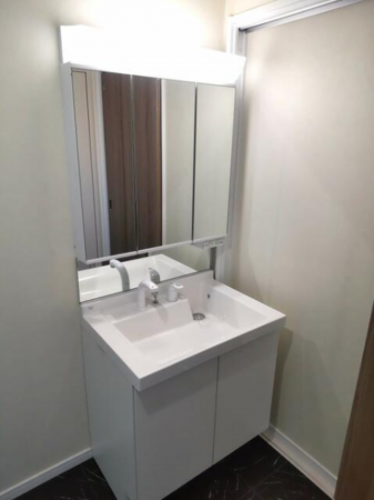 豊橋市神野新田町、中古一戸建ての洗面画像です