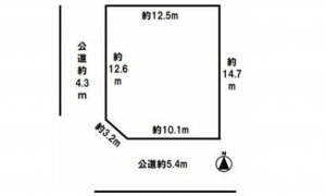 豊橋市西小鷹野、土地の間取り画像です