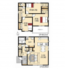 豊橋市三本木町、新築一戸建ての間取り画像です