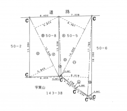 豊橋市草間町、土地の間取り画像です
