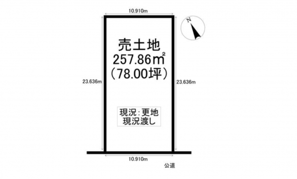 豊橋市春日町、土地の間取り画像です