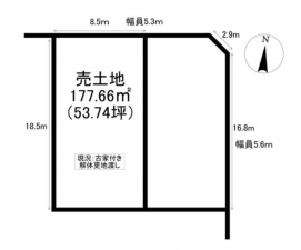 豊橋市南牛川、土地の間取り画像です