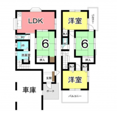 豊橋市牧野町、中古一戸建ての間取り画像です