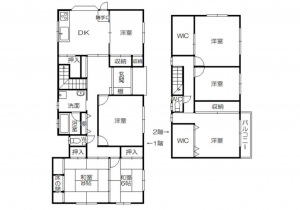 豊橋市、中古一戸建ての間取り画像です