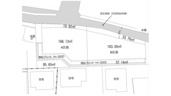 豊橋市花田町、土地の間取り画像です