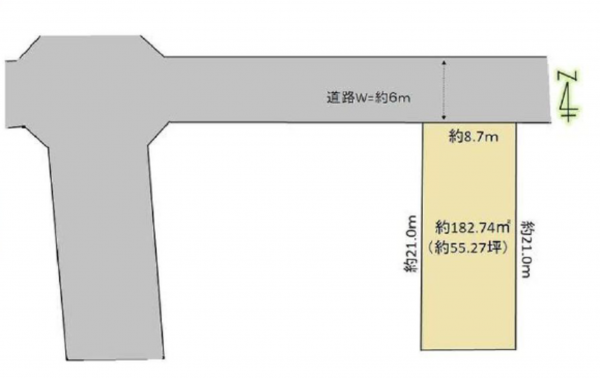 豊橋市牛川町、土地の間取り画像です