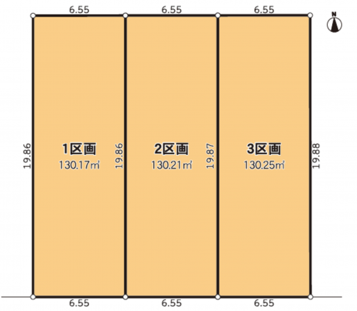 豊橋市小松町、土地の間取り画像です