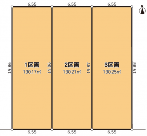 豊橋市小松町、土地の間取り画像です