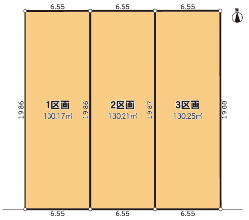 豊橋市小松町、土地の間取り画像です
